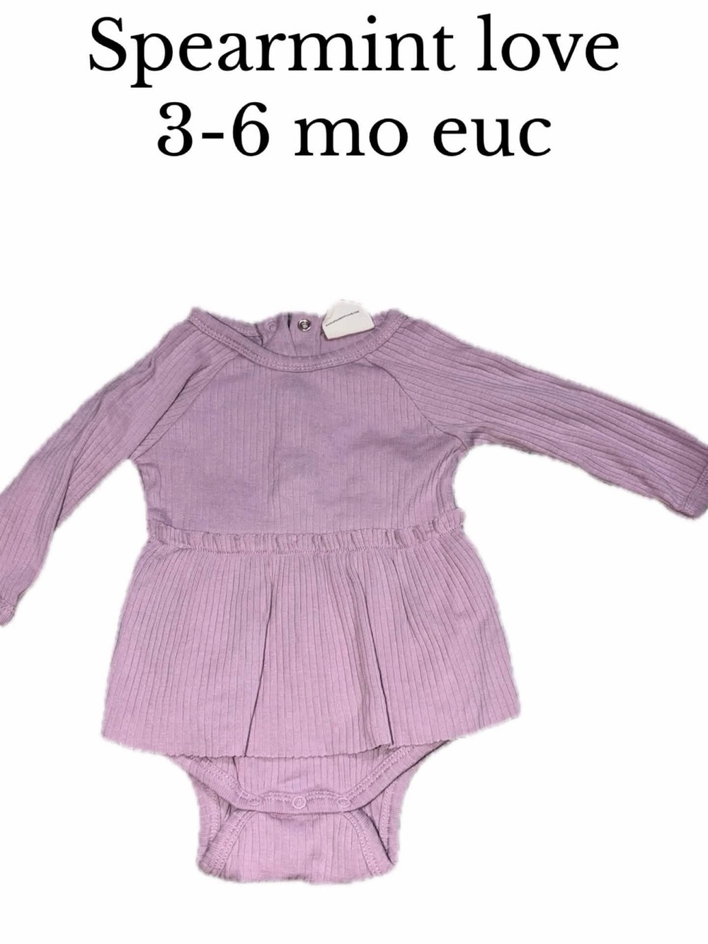 Spearmint love 3-6 month purple outfit